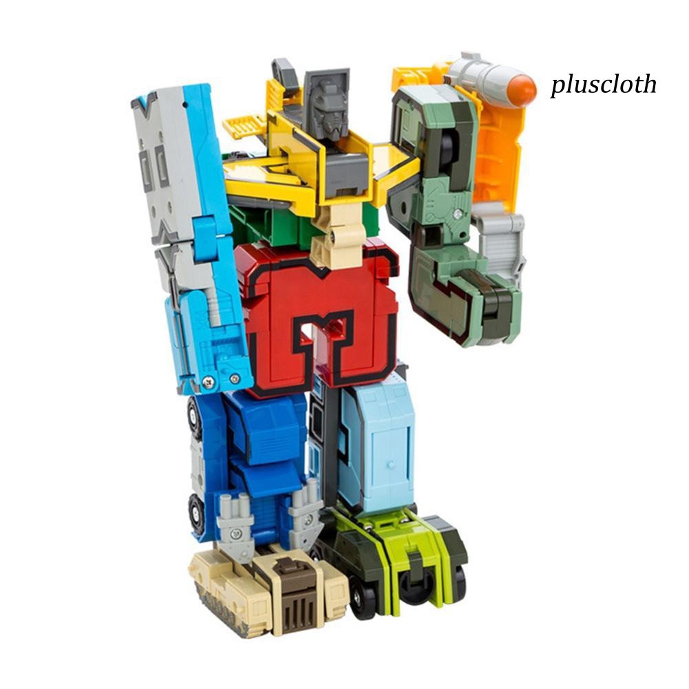Bộ 10 món đồ chơi robot biến hình lắp ráp cho trẻ nhỏ