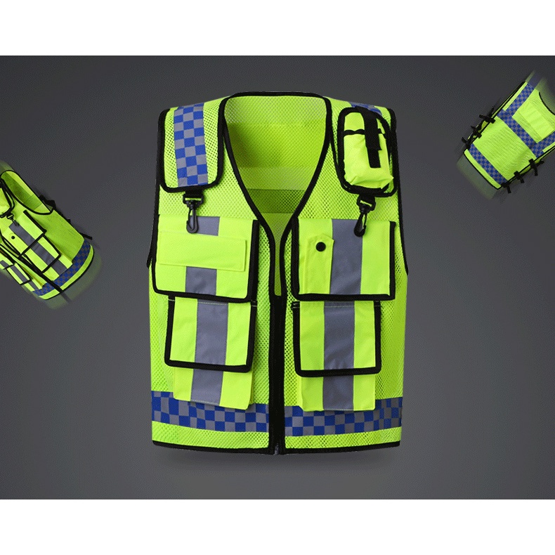 Áo Bảo Hộ Phản Quang Cảnh Báo An Toàn Không Tay Nhiều Túi Độ Phóng Đại Cao | BigBuy360 - bigbuy360.vn