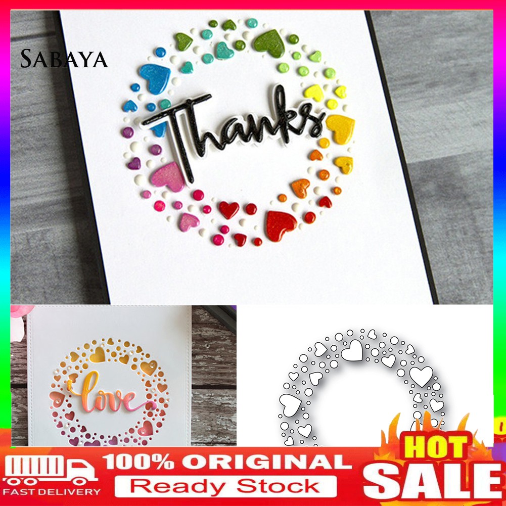 Khuôn cắt giấy thép carbon tạo khung viền tròn cho trang trí scrapbook