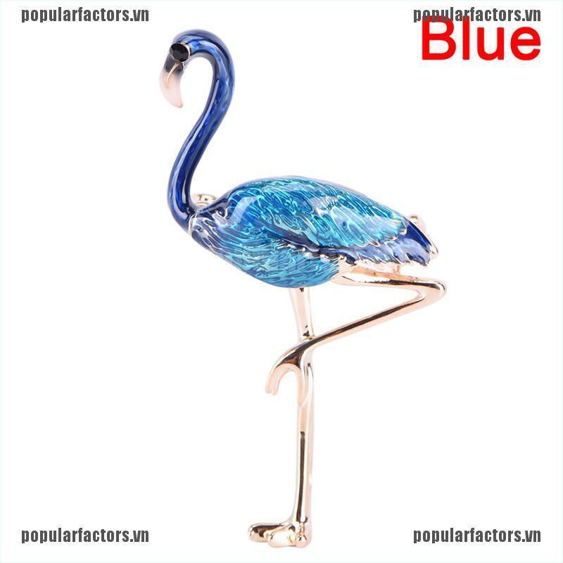 Ghim Cài Áo Hình Chim Hạc Màu Hồng Dễ Thương