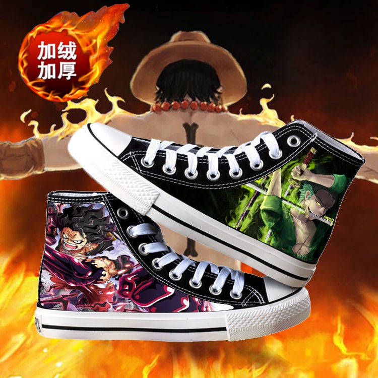 Giày vải Canvas in hoạt hình One Piece thời trang xuân thu cho nam | BigBuy360 - bigbuy360.vn