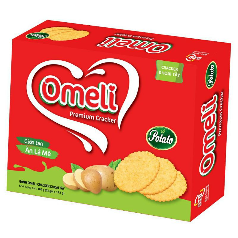 Bánh Omeli Cracker khoai tây - Hộp giấy 288g