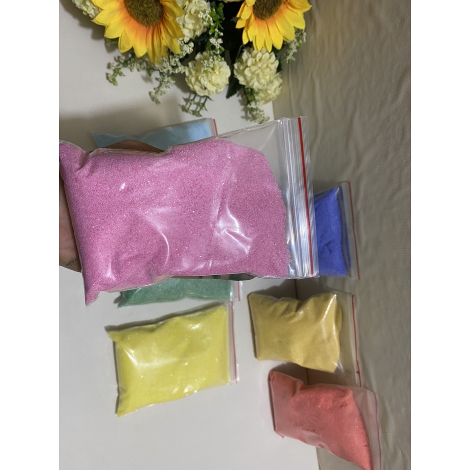 Cát màu an toàn cho bé làm thủ công, chơi bàn ánh sáng, chơi tranh cát gói 300gr