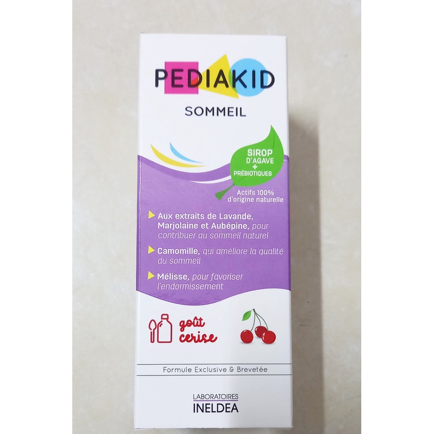Pediakid sommeil chai 125ml (Pháp). Siro thảo dược giúp bé ngủ ngon an toàn cho trẻ từ 6 tháng tuổi.