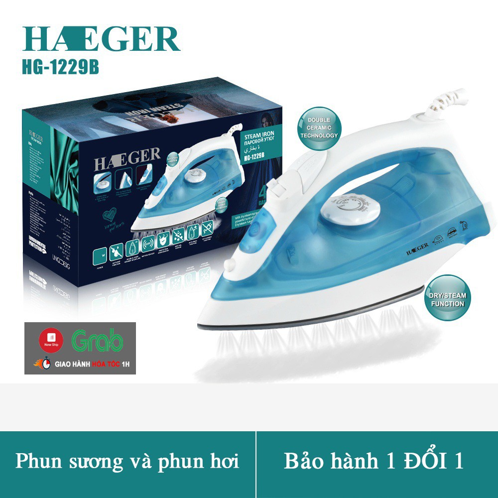 Bàn là hơi nước cầm tay có dây cao cấp Jiashi HG-1229 1200w phun hơi, sương thích hợp nhiều loại vải khác nhau BLH02