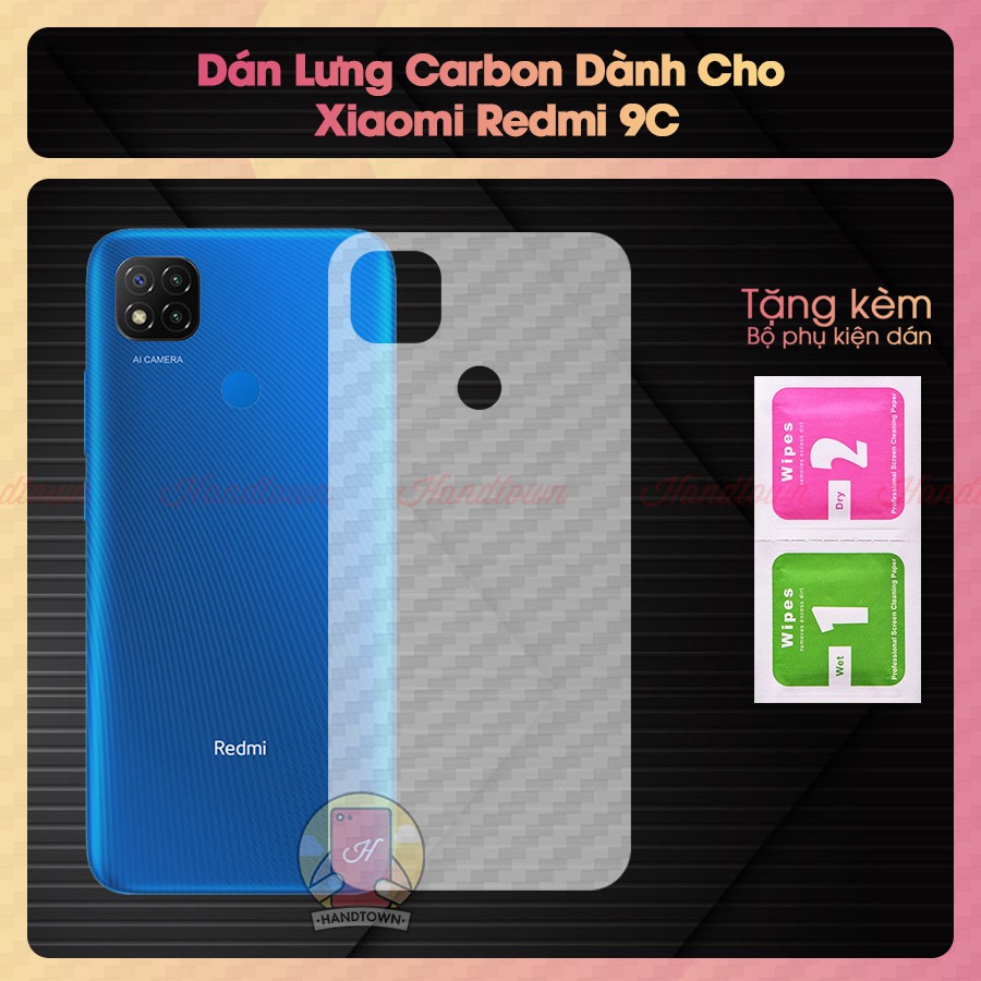 Dán lưng cacbon Xiaomi Redmi 9C