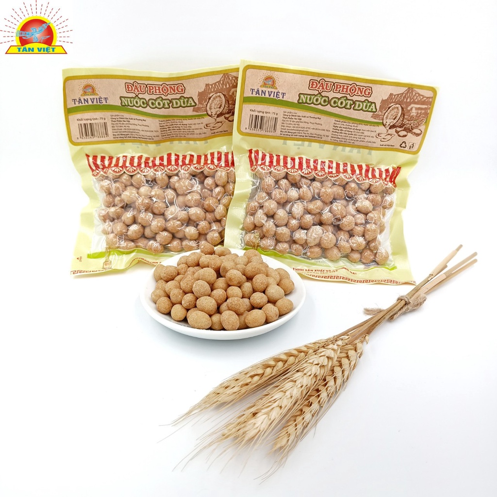 Đậu Phộng Cốt Dừa Tân Việt Thơm Ngon Béo Ngậy Trọng Lượng 75g