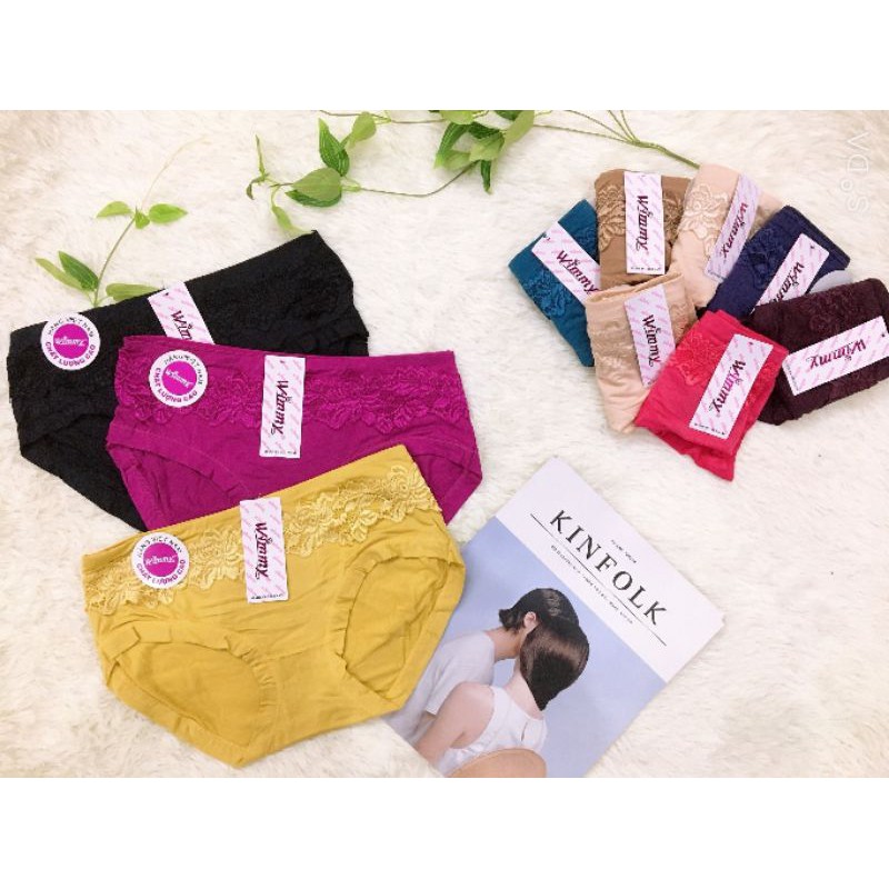 Sỉ 10 Quần Cotton WIMMY Mềm Mại Phối Ren 8134