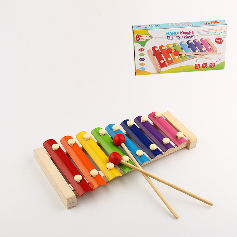 Bộ gõ bát độ nhỏ bằng gỗ gõ xylophone bộ gõ nhạc cụ tay gõ trên đàn piano gỗ trẻ em giác ngộ giáo dục sớm bán buôn đồ chơi