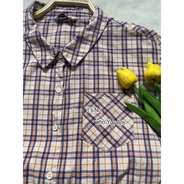 Áo sọc tay ngắn