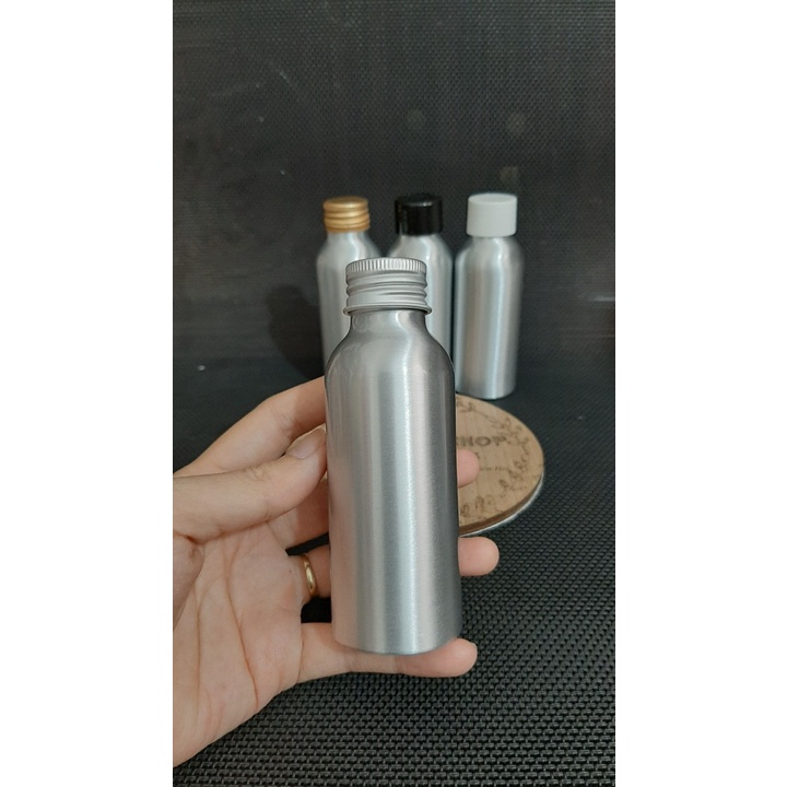 Chai nhôm bạc 50ml, 100ml nắp vặn