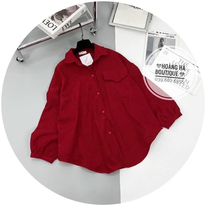 ÁO SƠMI Nhung tăm đuôi tôm dáng dài nhiều màu hot hit | BigBuy360 - bigbuy360.vn