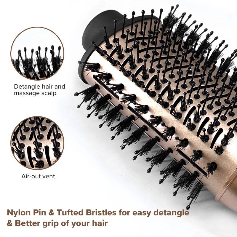 Ubeator Hair Curler Hair Dryer 2 In 1 Hot Air Brush Rotating Comb