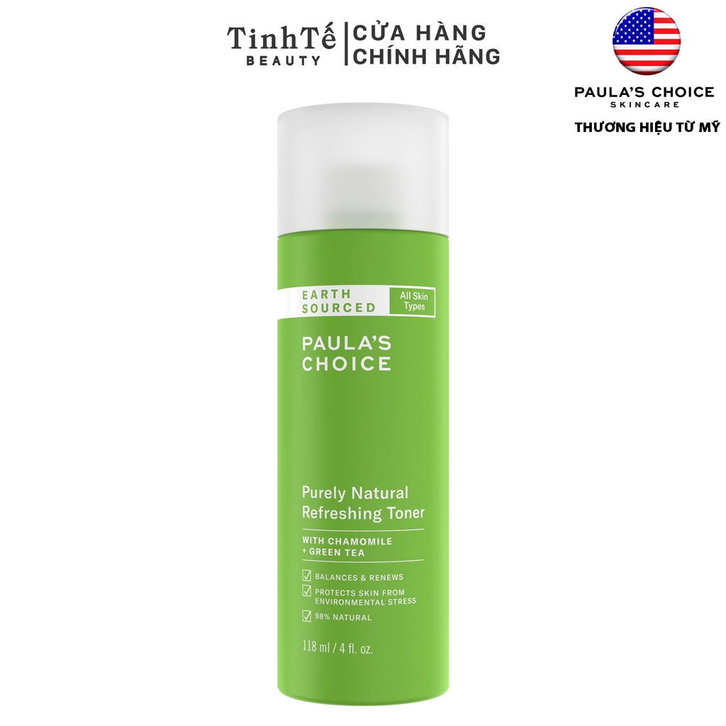 Nước hoa hồng Paula's Choice Earth Sourced Purely Natural Refreshing Toner 148ml