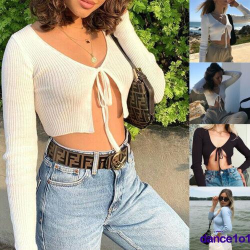 Áo croptop tay dài thiết kế ôm sát tôn dáng