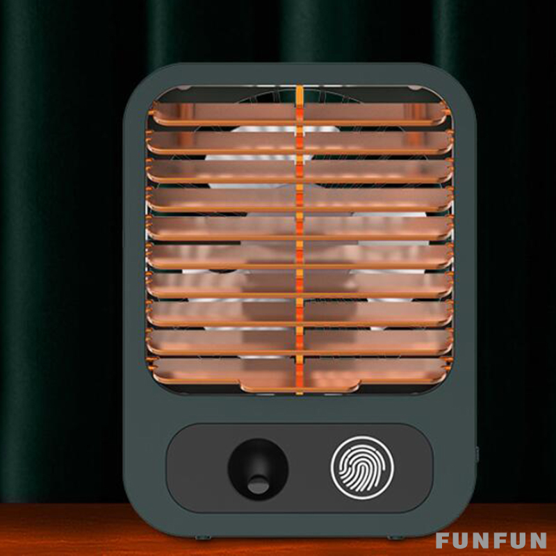 Personal Portable Mini Air Conditioner Cooler, USB Quiet Desktop Air Circulator Fan Humidifier Purifier for Home Dorm Bedroom Room Car Office