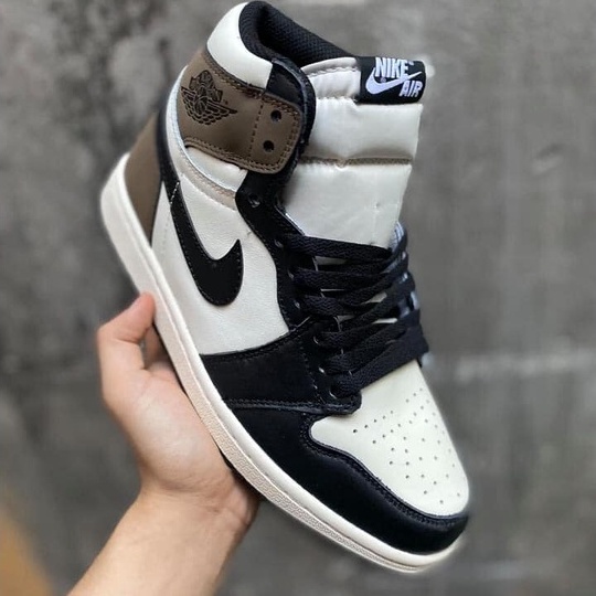 Giày jordan nâu trắng, Giày JD1 cao cổ, GIày jodan cao cổ dễ phối đồ | BigBuy360 - bigbuy360.vn