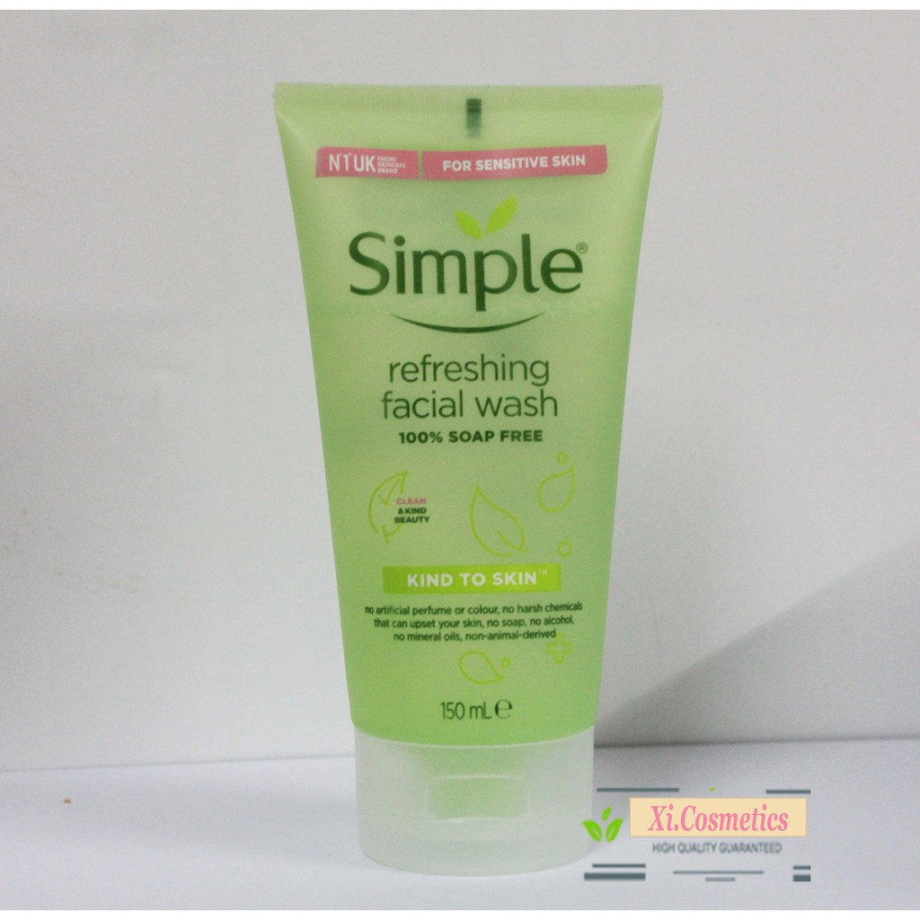 [ Mẫu mới ] Sữa Rửa Mặt Simple Gel Kind To Skin Refreshing Facial Wash Gel 150ml