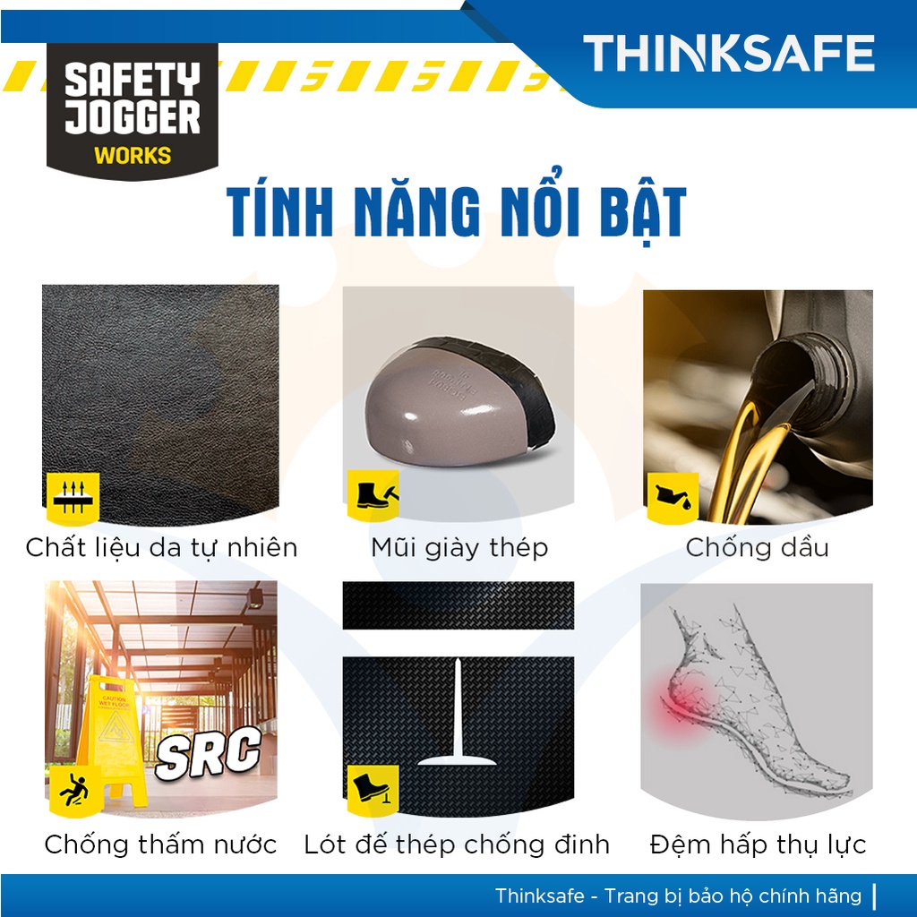 Giày bảo hộ lao động nữ Jogger Thinksafe, siêu nhẹ da lộn thời trang, chống đinh, chống trượt, Giày công trình - Organic