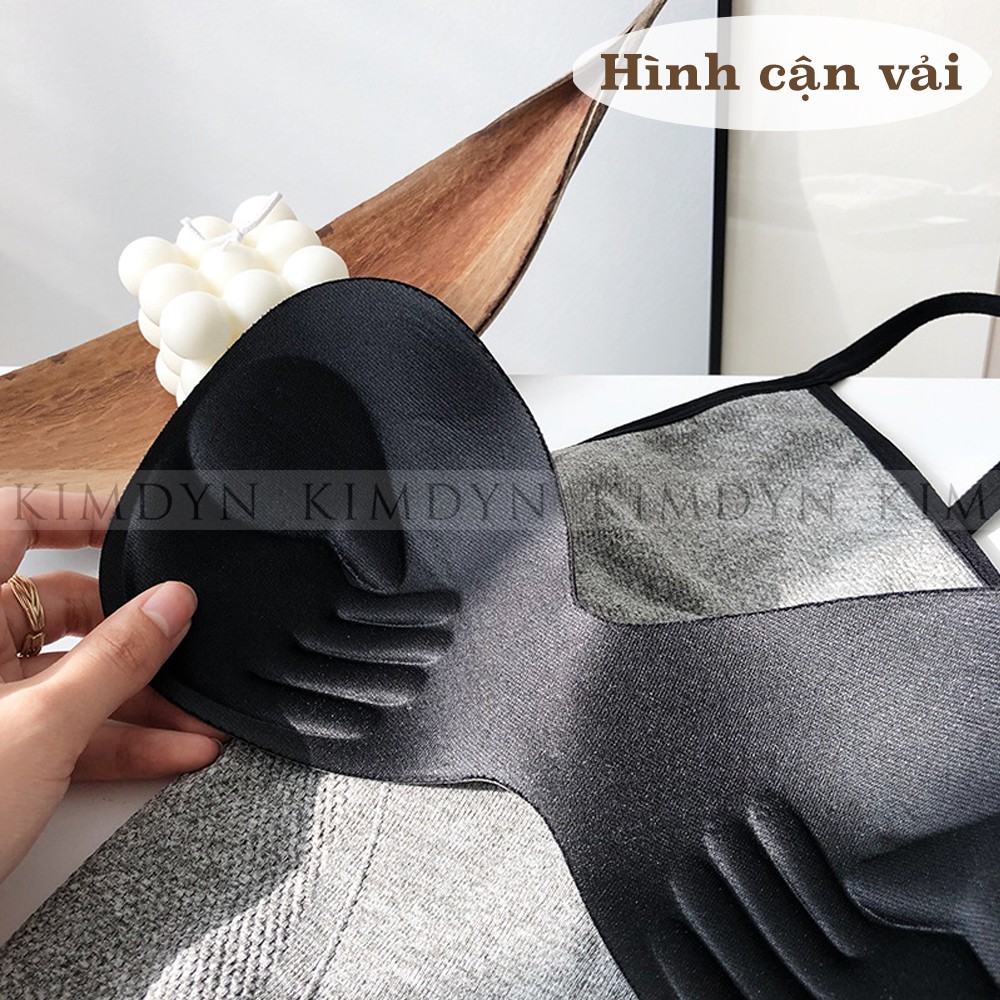 Áo thun hai dây ôm có mút ngực mặc tập gym KIMDYN
