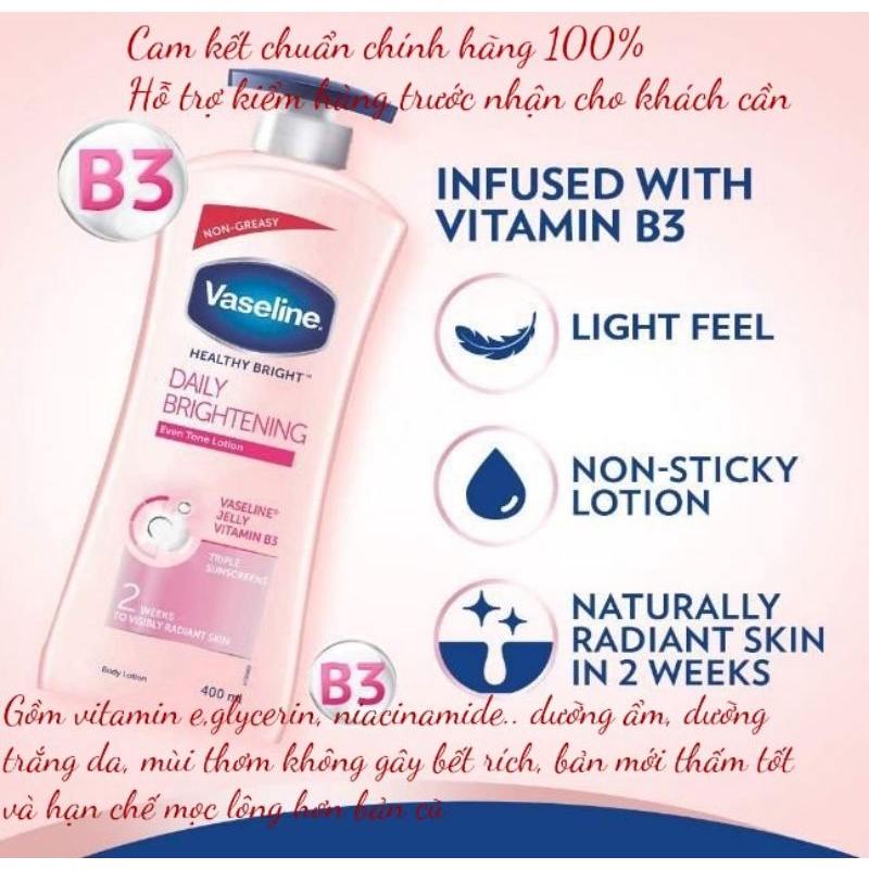 Sữa dưỡng thể vaseline healthy white uv lightening 725ml - Cosmetic999