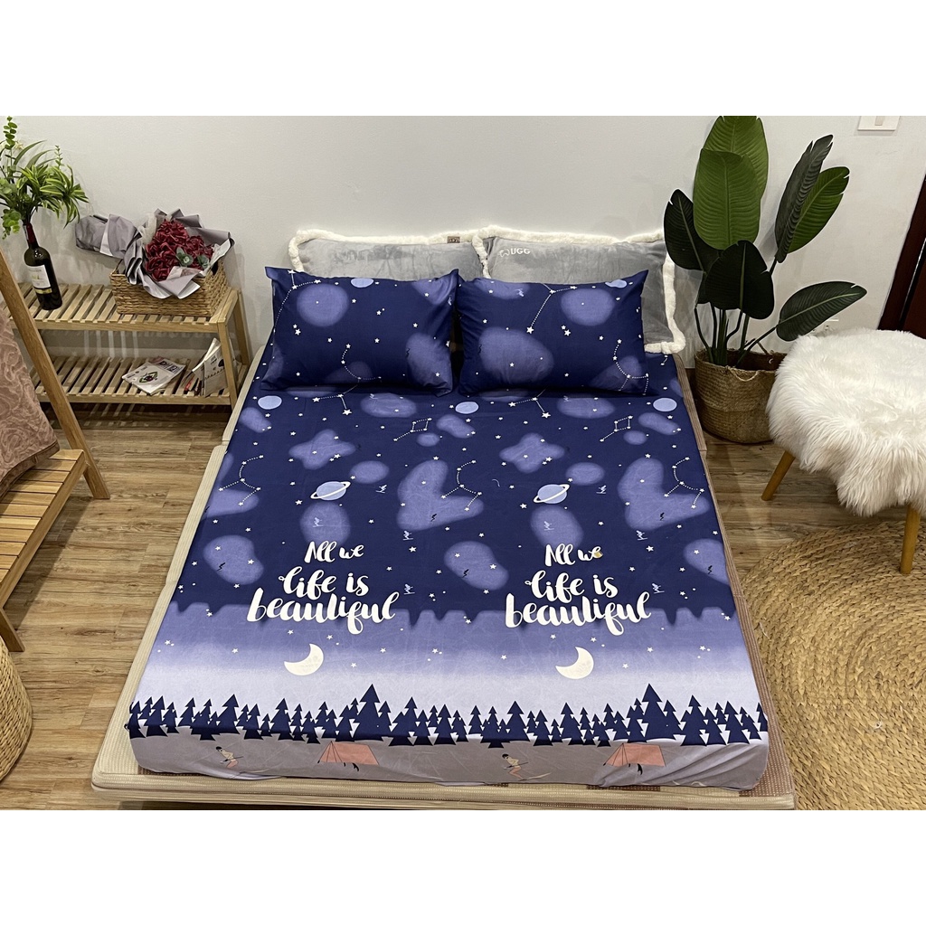 Ga trải giường bo chun bọc đệm[1m8x2m,2mx2m2]MẪU CẦU VỒNG | BigBuy360 - bigbuy360.vn