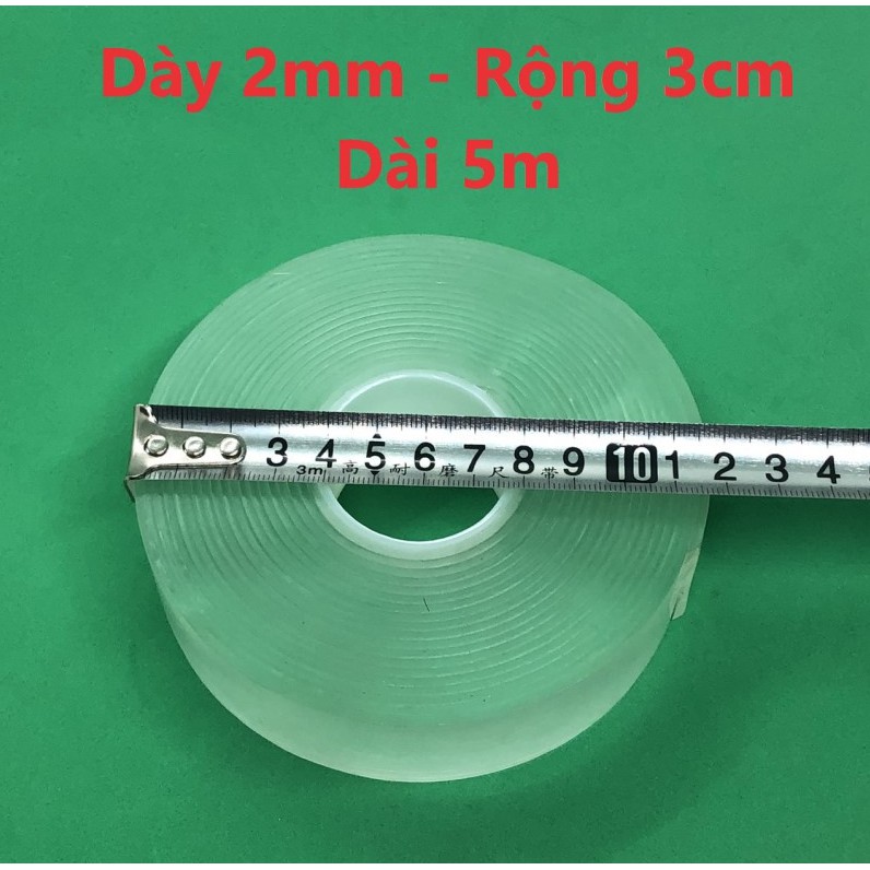 (HÀNG LOẠI 1) Băng Keo 2 Mặt ACRYLIC Trong Suốt Đa Năng Dán Tranh Dán Tường Siêu Dính