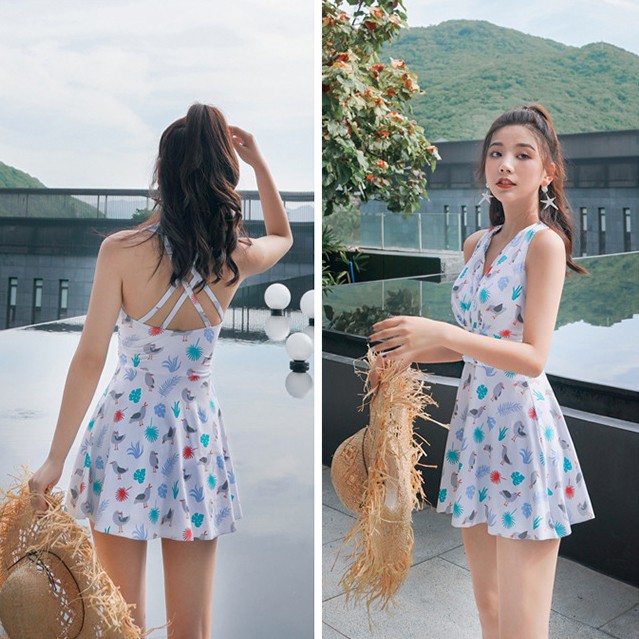 [Nhung132]  (THUN LẠNH) Đồ bơi dạng váy giấu bụng có big size cho người béo mập