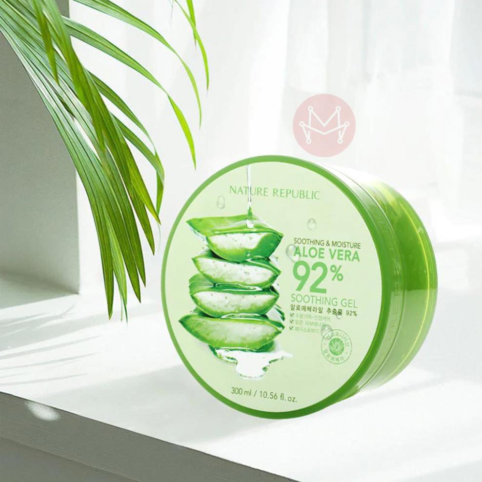 Gel Lô Hội Nature Republic 92% Hàn Quốc - Dùng Làm Nước Rửa Tay Khô 300ml