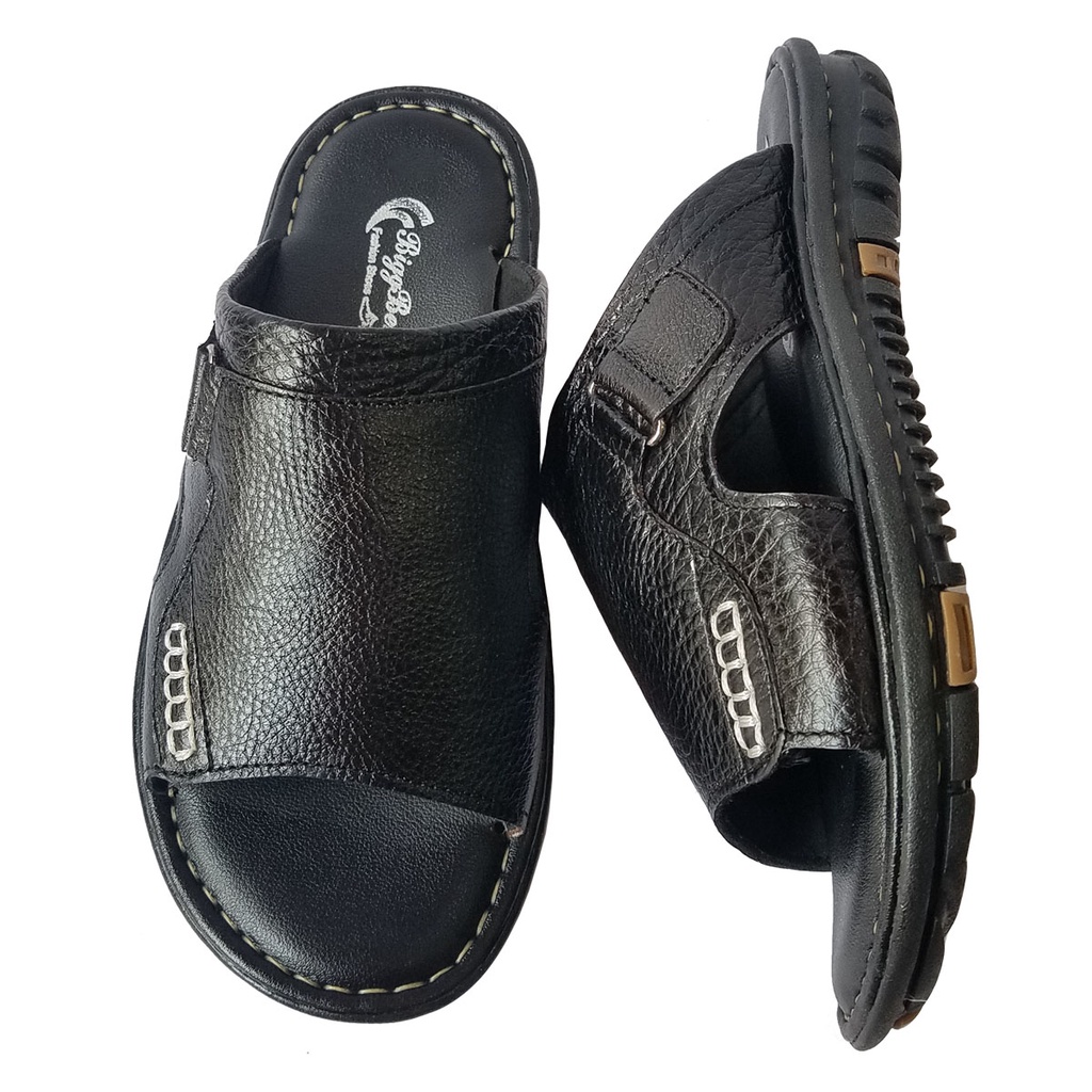 Dép Nam Quai Ngang Da Bò Thật BIGBEN Cao Cấp DN340