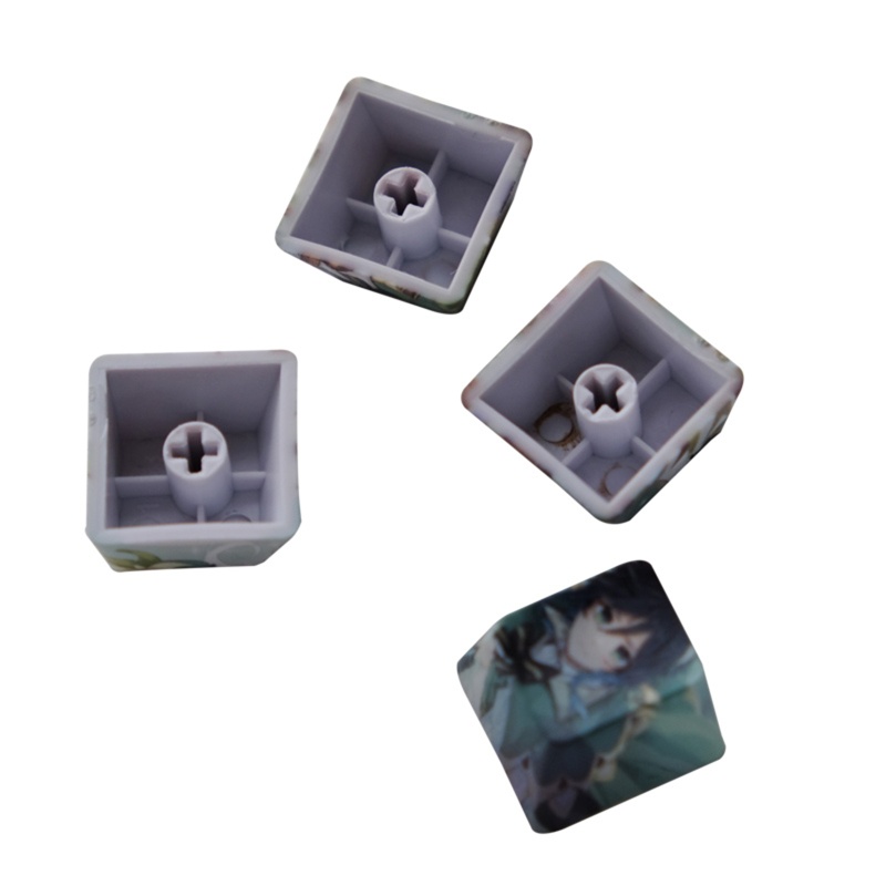 Bộ Phím Rời PBT Genshin-Impact 4 Nút Cho Bàn Phím Cơ Cherry MX