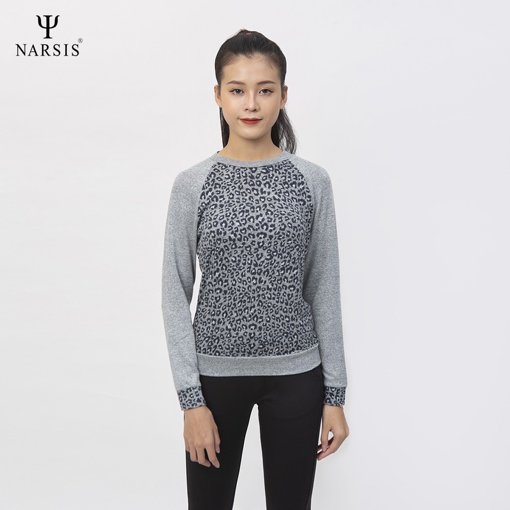 Áo len nữ Narsis L0025 màu ghi vằn đen