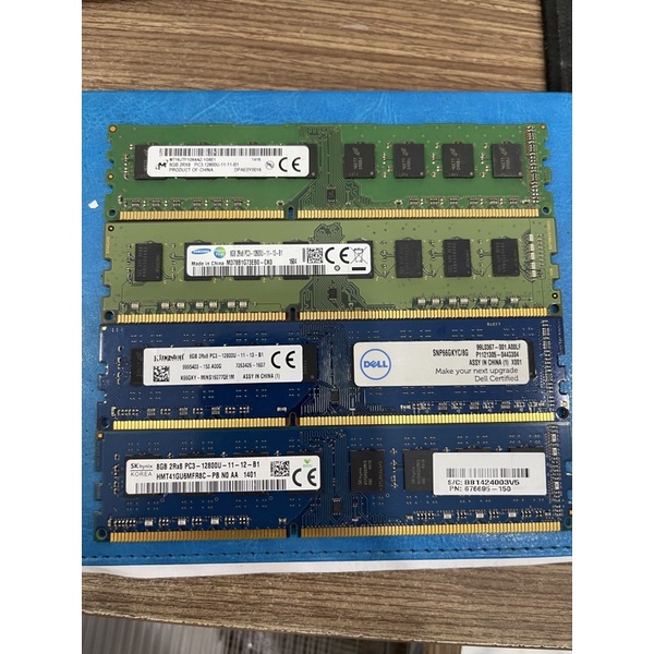 ram desktop ddr3 8gb buss 1600 và 1333 ram máy bộ nhãn hiệu samsung ,hynix micron , rucial, kingtons vvv..vvv