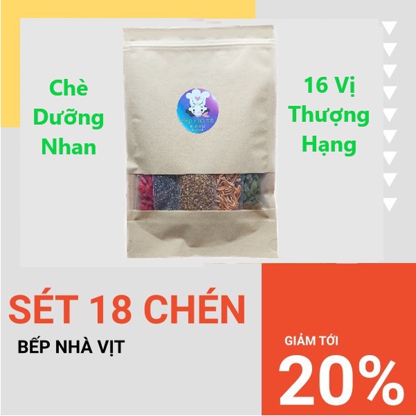 Sét 16 vị 400g - Chè Dưỡng Nhan - Chè bồi bổ cơ thể - BẾP NHÀ VỊT