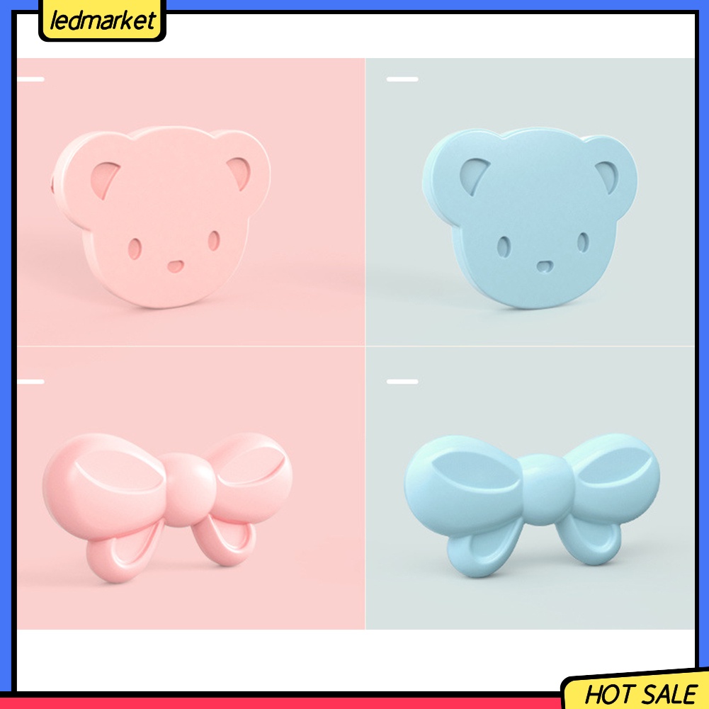 Set 6 ghim băng giữ tã yếm ăn thiết kế gấu/ nơ/ trái tim hoạt hình an toàn đáng yêu dành cho em bé