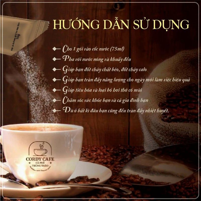 CÀ PHÊ TRÙNG THẢO - CORDY CAFE  TIENS (hộp 12 gói) | BigBuy360 - bigbuy360.vn
