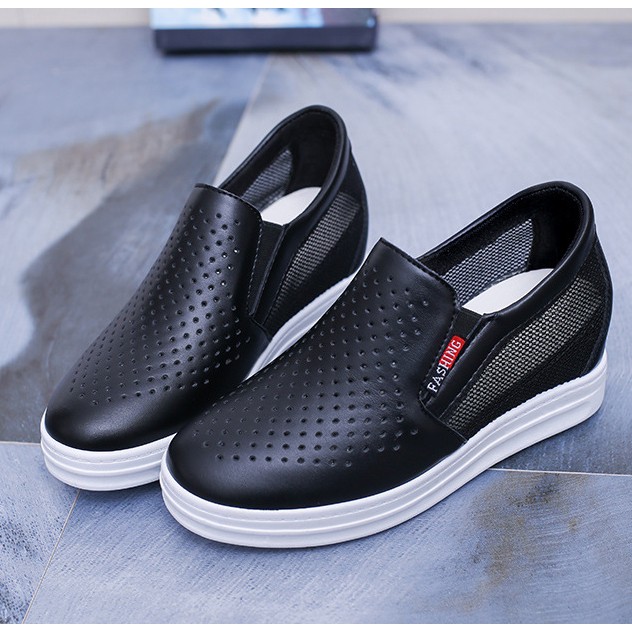 Giày Slip On Nữ Độn Đế 6cm Mã H35 Form Nhỏ 1 Cỡ