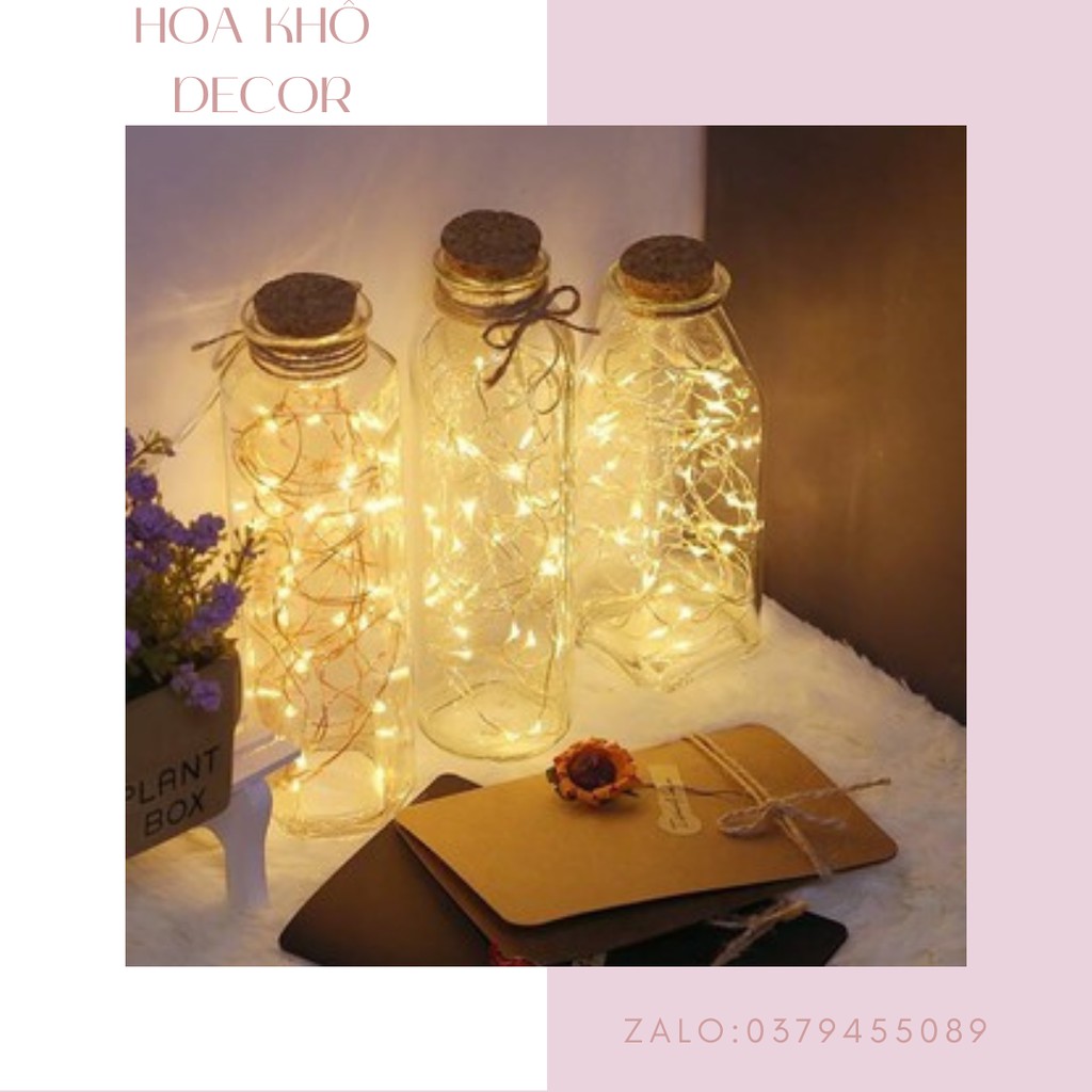 🌻FREESHIP🌻 Lọ thủy tinh trang trí dây đèn Fairy Light trang trí phòng ngủ phong cách vintage