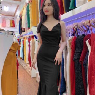 Đầm body đuôi cá 2 dây dự tiệc ( kèm mút )