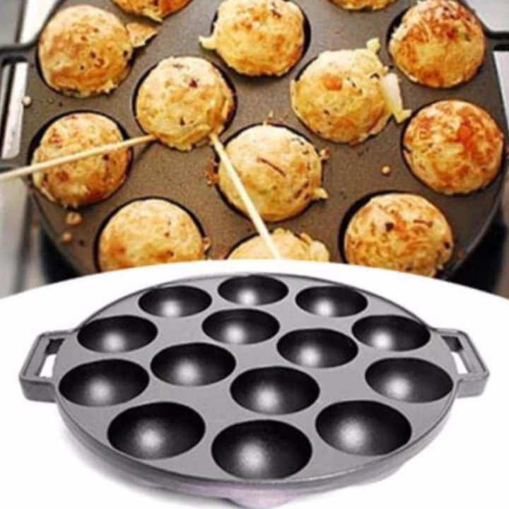 Khuôn làm bánh bạch tuộc 14 lỗ Nhật Bản Takoyaki chống dính cao cấp