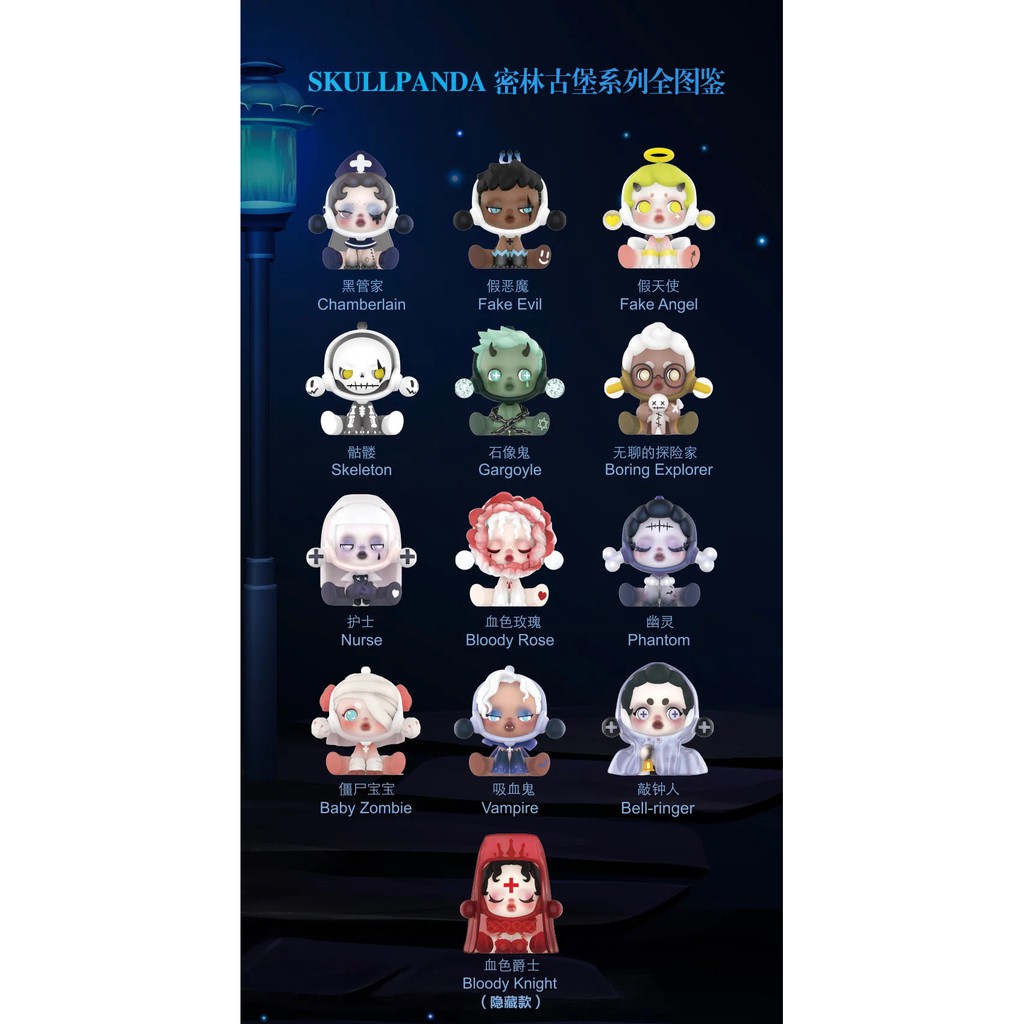 Mô Hình Búp Bê POP MART Hình Lâu Đài Cổ Điển Skullpanda