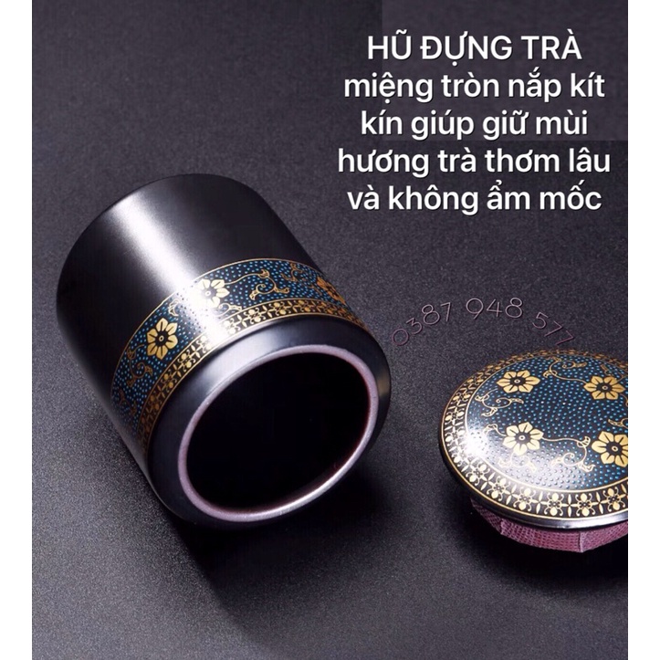 Bộ ấm chén pha trà đẹp Cối xay gốm sứ cao cấp,Bộ chén uống trà đạo 19 chi tiết hoa cẩm lòng chén trắng,giá rẻ