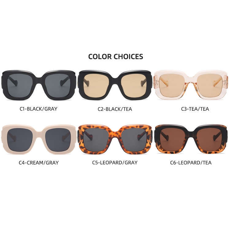 Kính mát thiết kế gọng vuông lớn phong cách thời trang Âu Mỹ 2021 cho nam và nữ