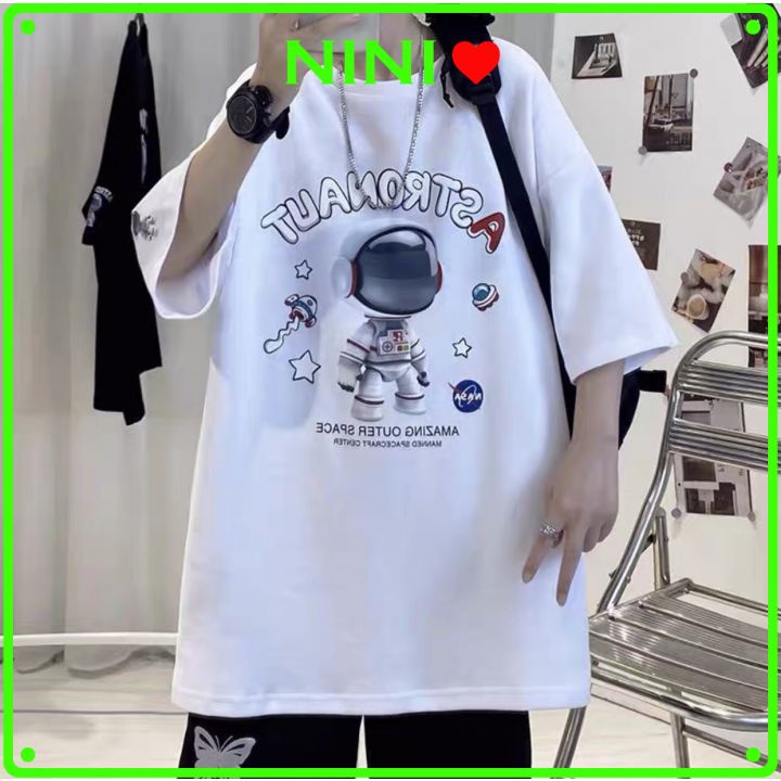 Áo thun tay lỡ nam nữ, áo phông unisex form rộng mát mịn thấm hút mồ hôi in hình ASTRONAUT