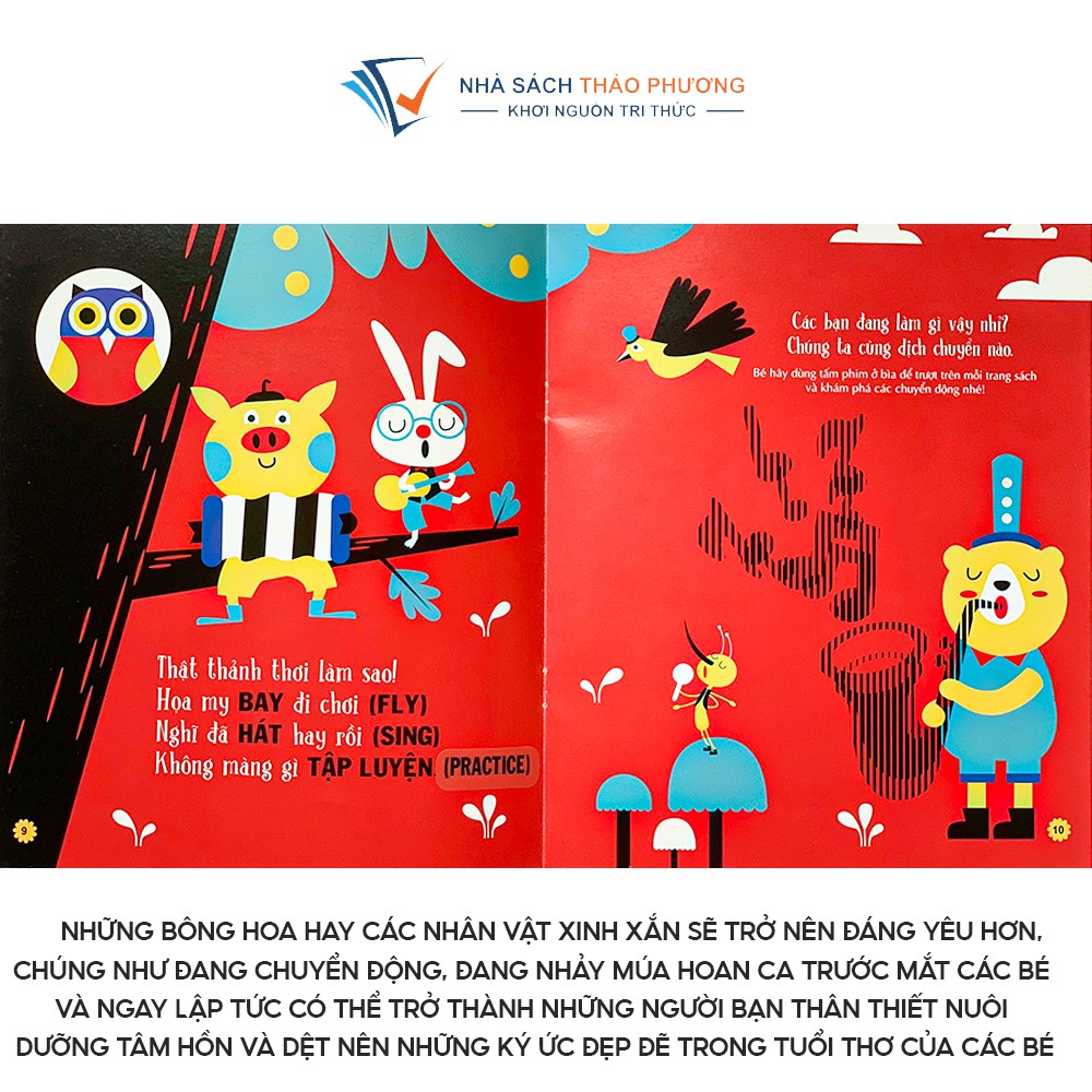 Sách - Moving book Cuốn sách biết nhảy múa tương tác độc đáo nhiều chủ đề cho bé