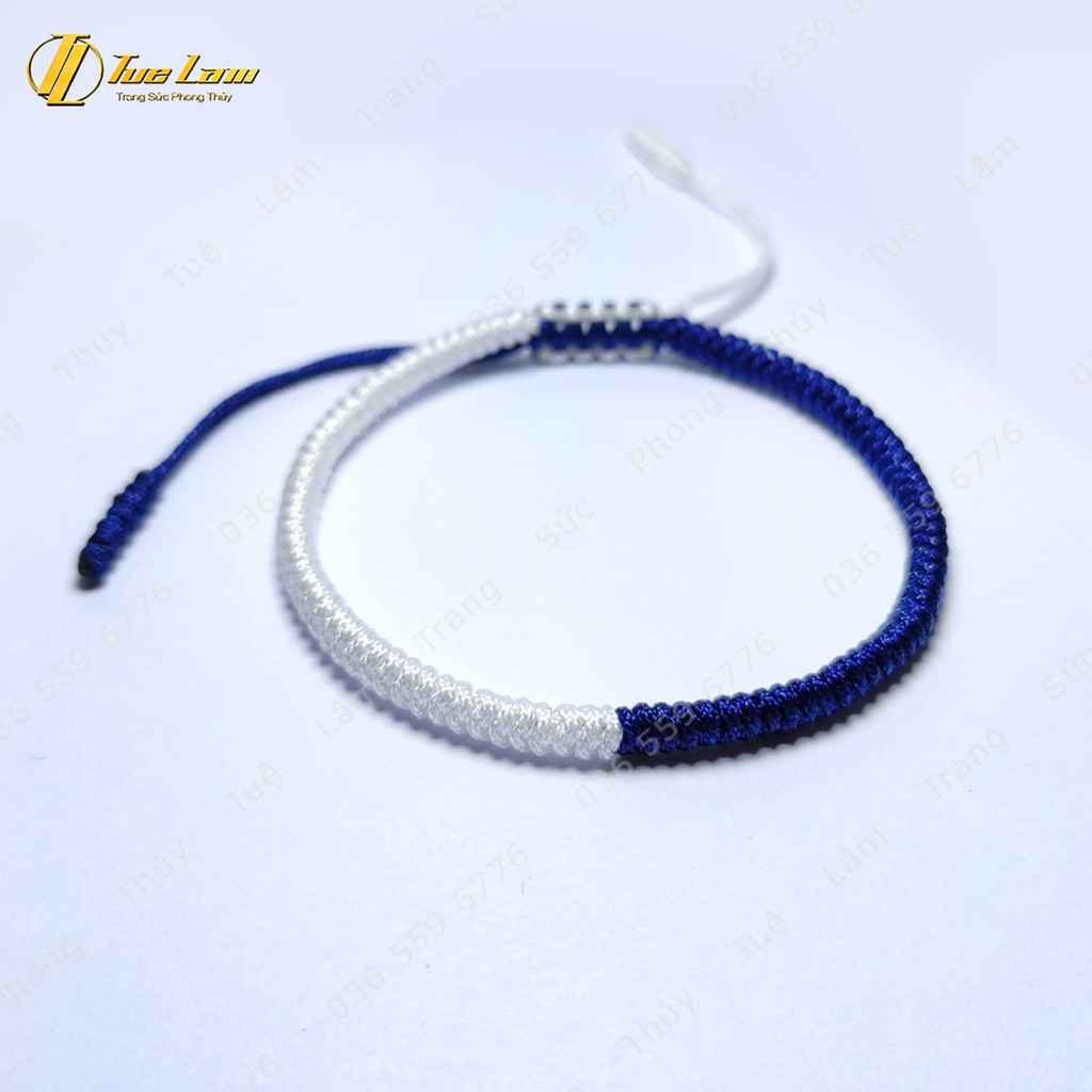 Vòng Tay Handmade Set 3 vòng chỉ tibets Tây Tạng Vàng Lục Trắng -Tuệ Lâm