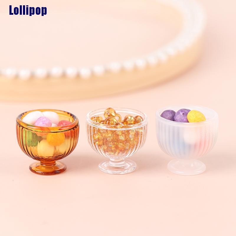 Bình Thủy Tinh Đựng Nước Tráng Miệng Tỉ Lệ 1: 12 Trang Trí Nhà Búp Bê