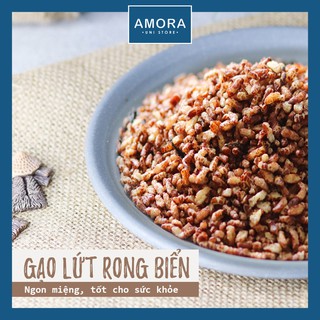 Gạo lứt cháy rong biển - 100, 200, 500gr - ăn vặt nhanh hoặc dùng làm quà biếu - siêu sang, siêu ngon - Amora UNI