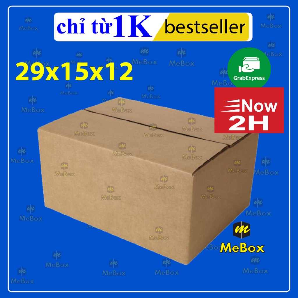 Thùng carton gói hàng 29x15x12 bộ 100 cái