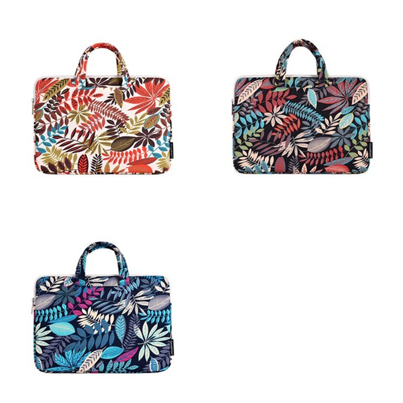 CanvasArtisan Túi vải hình hoa lá nhiều màu chống nước cho máy tính xách tay Matebook Air Pro acer dell 12 13 14 15 inch